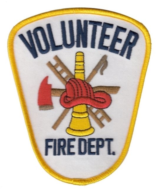 VOLUNTEER FIRE DEPT. SHOULDER PATCH - SEW ON.